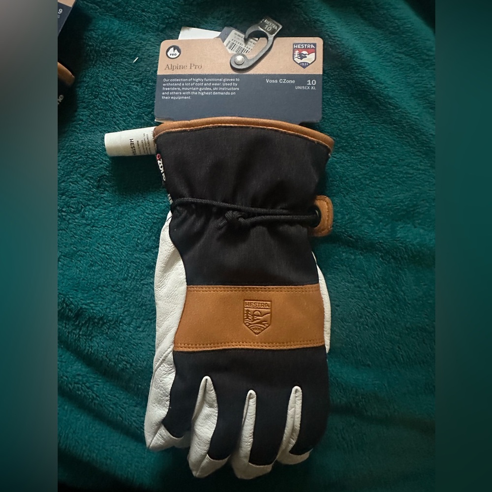 Hestra Gloves (size 10 or XL) Winter leather gloves NWT